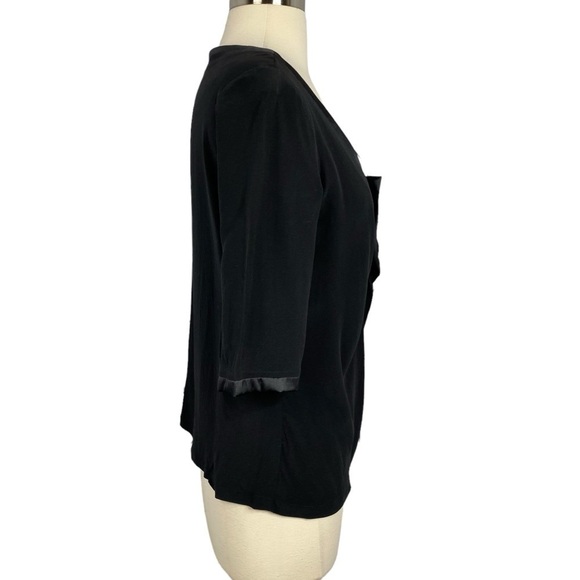 Etro Black Silk Sequin Embellished Blouse Size 42 - Picture 2 of 11